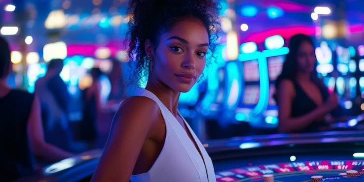 Tampilan meja French Roulette dengan tata letak papan Perancis di studio kasino langsung himalaya4d